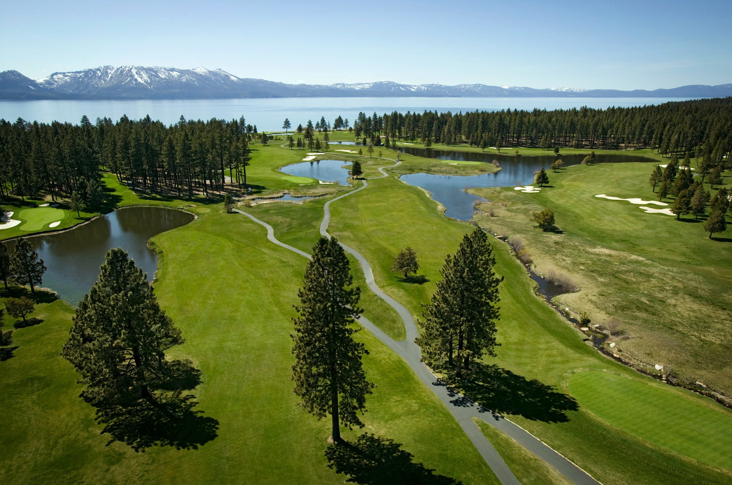 Aerial view of Edgewood Tahoe Golf Course